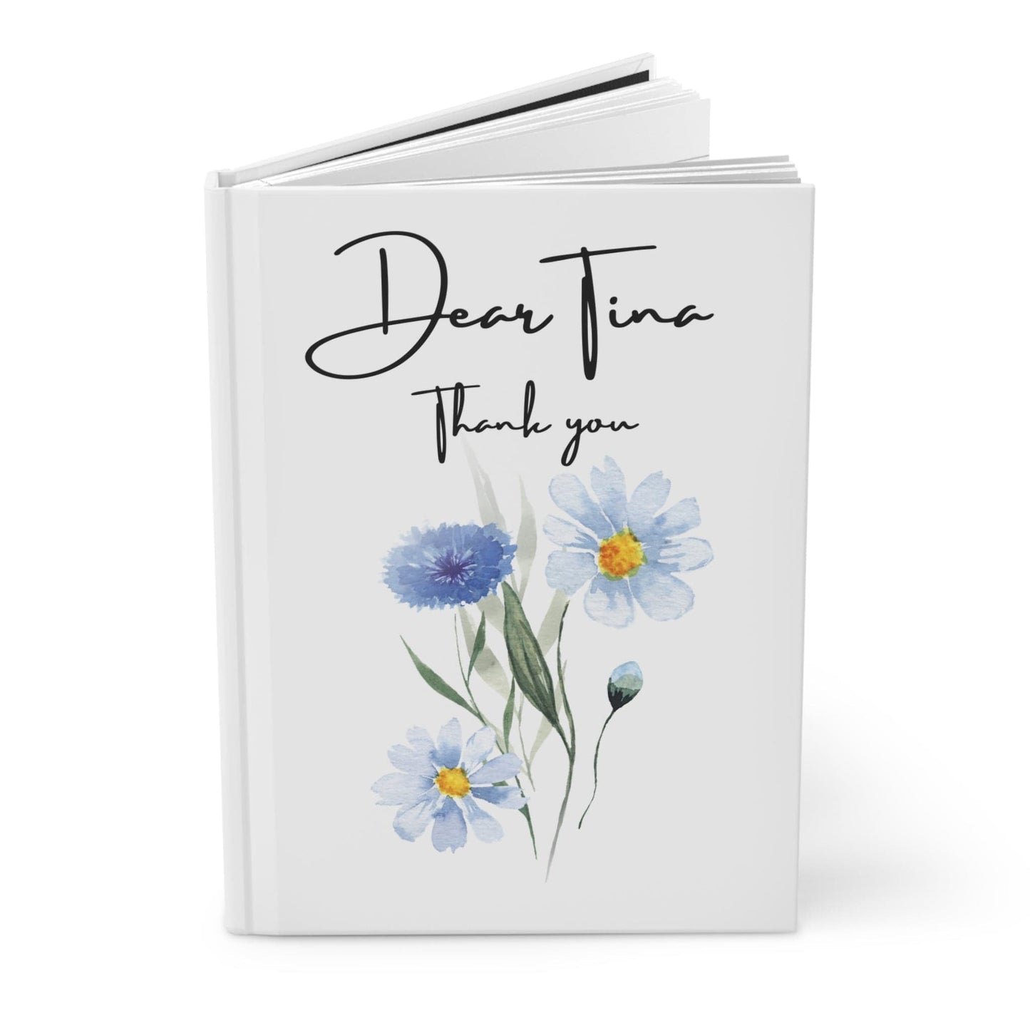 Custom Floral Hardcover Journal - Personalize with Your Name