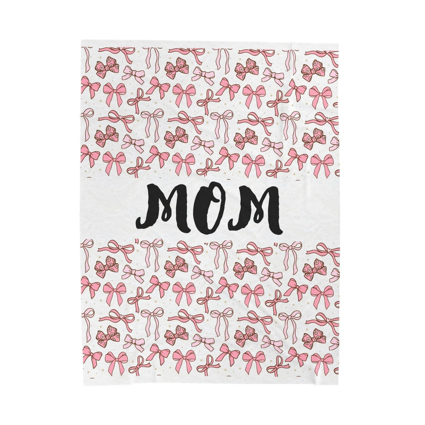 Coquette Bow Mom Blanket, Pink Coquette Blanket