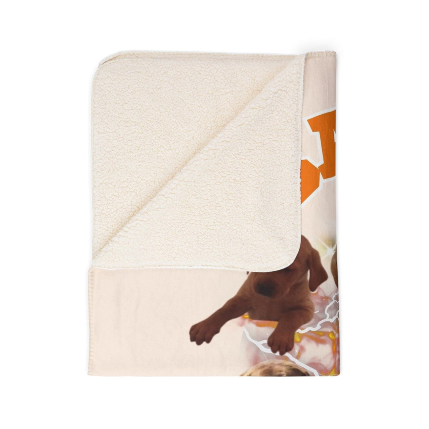 Custom Pet Fleece Sherpa Blanket - Cozy Dog Lover Gift for Barry