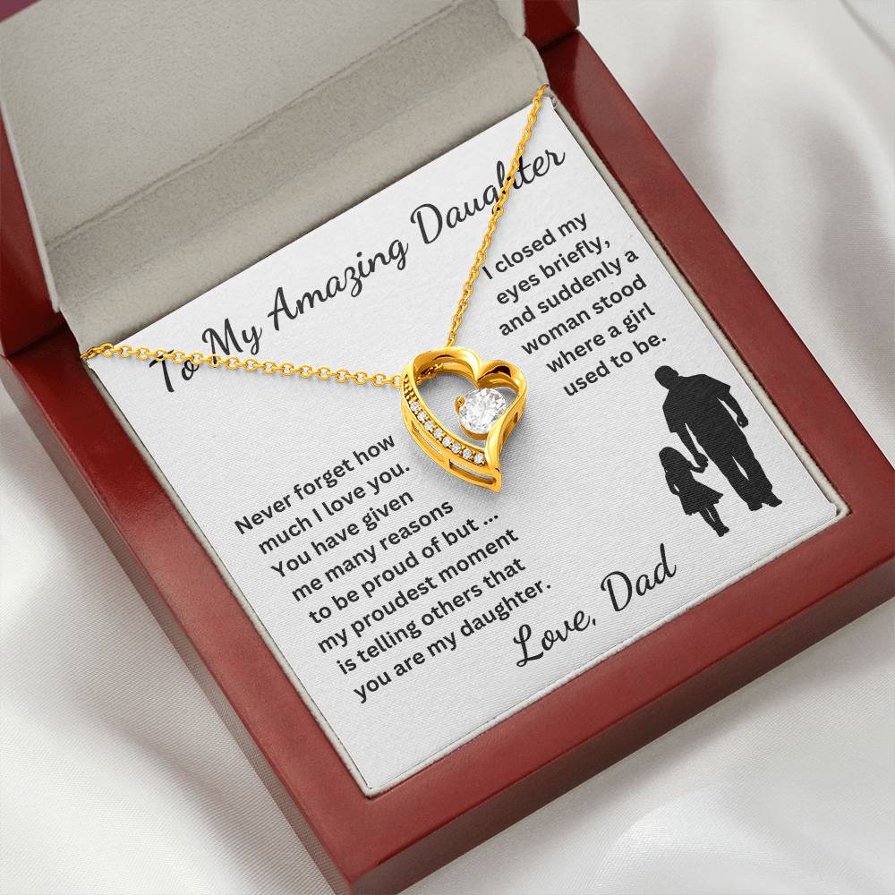 Proud Dad, Daughter Necklace