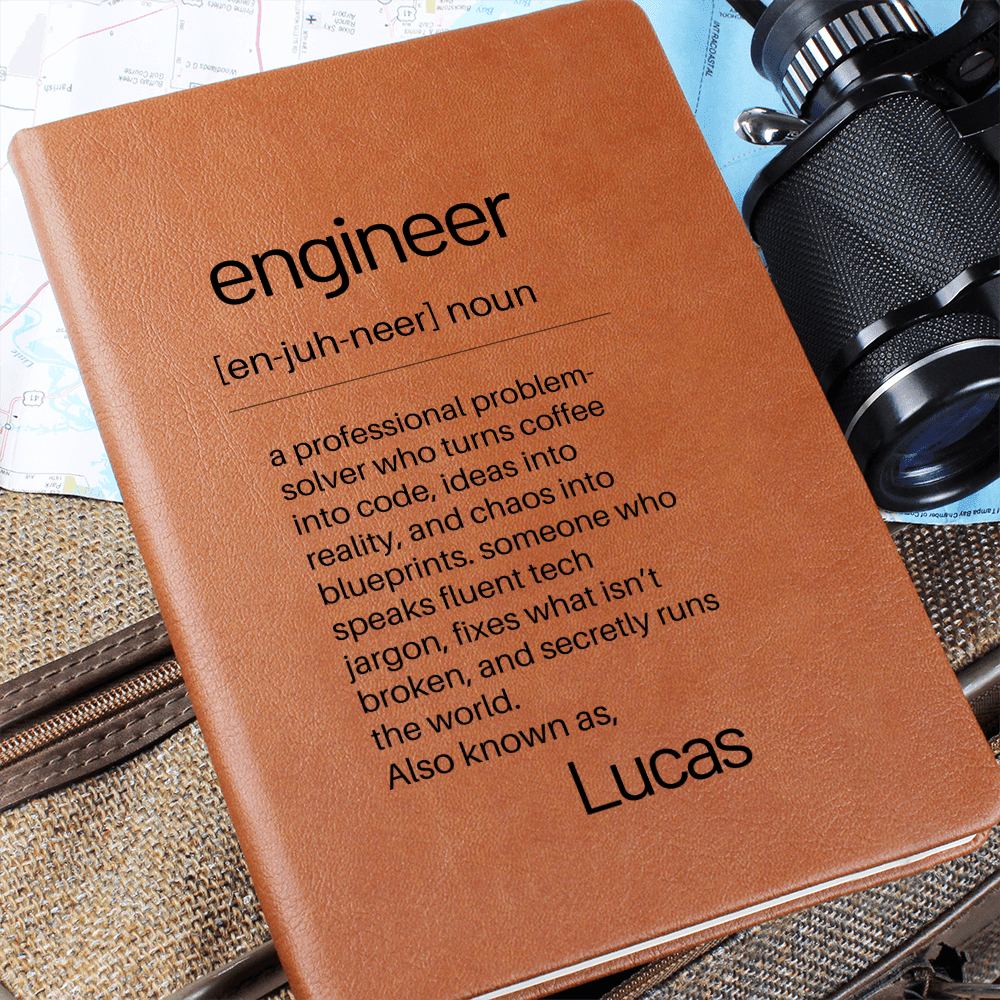 Engineer Definition Journal, Graduation Gift For Engineers