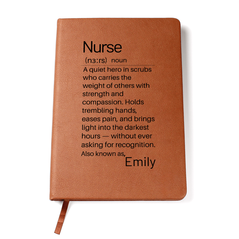 Nurse Custom Journal Gift, Nurse Definition Journal,
