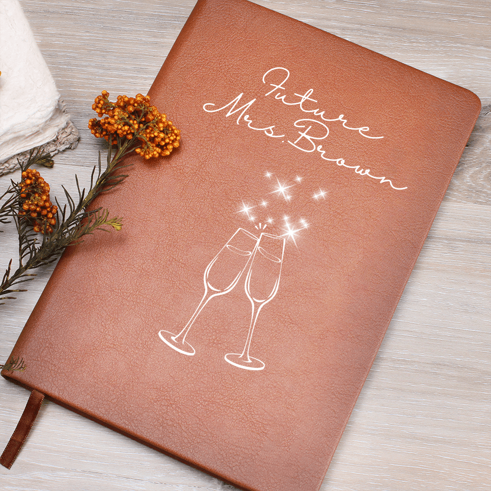 Custom Journal Wedding Planner, Engagement Gift For Friends