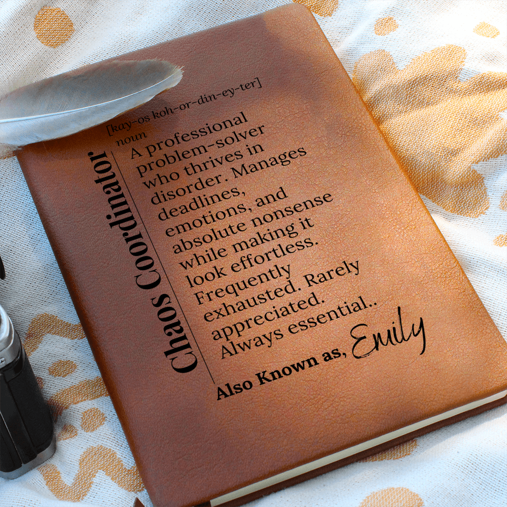 Chaos Coordinator Journal, Funny Gift For Boss Coworker Friend