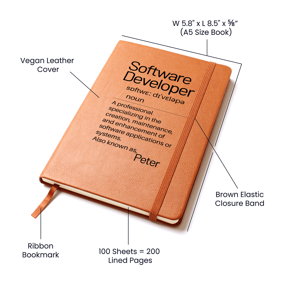 Software Developer Gift, Custom Journal For Friend