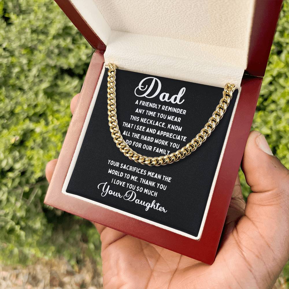 Necklace Gift For Dad, Perfect Father's Day Gift