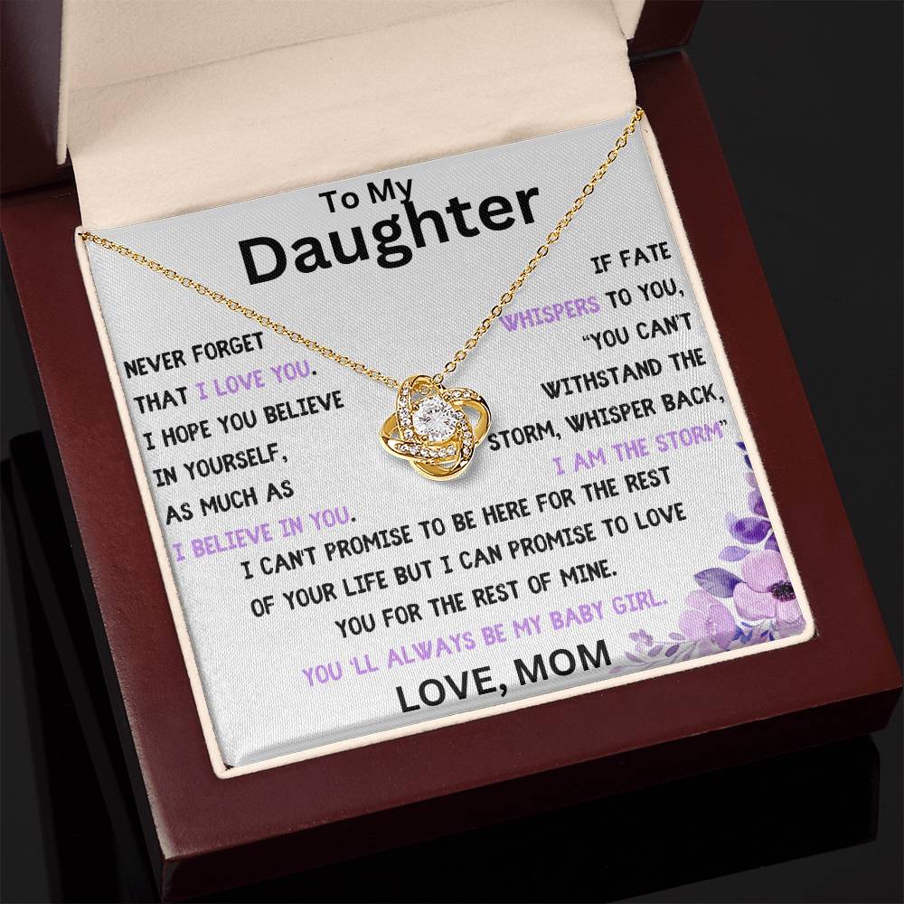 Always My Baby Girl Necklace, A Gift From Mom