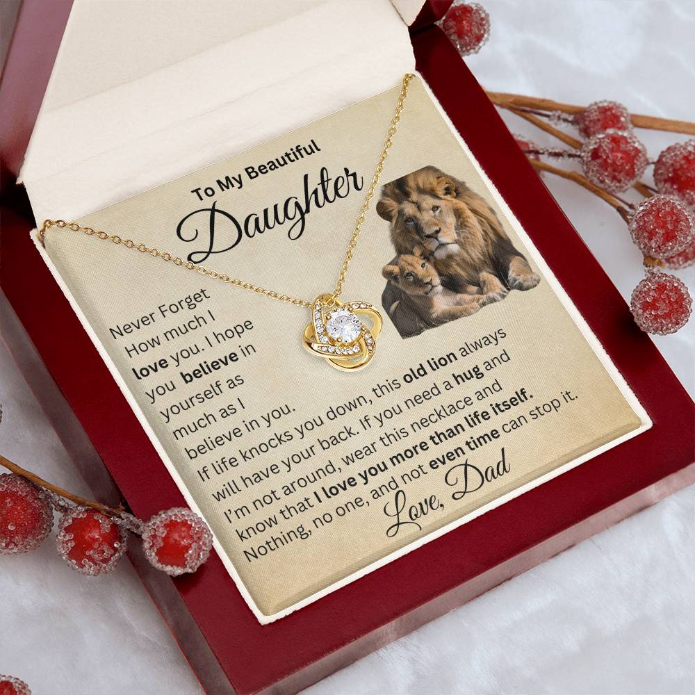 To My Beautiful Daughter Necklace, A Heartfelt Gift From Dad