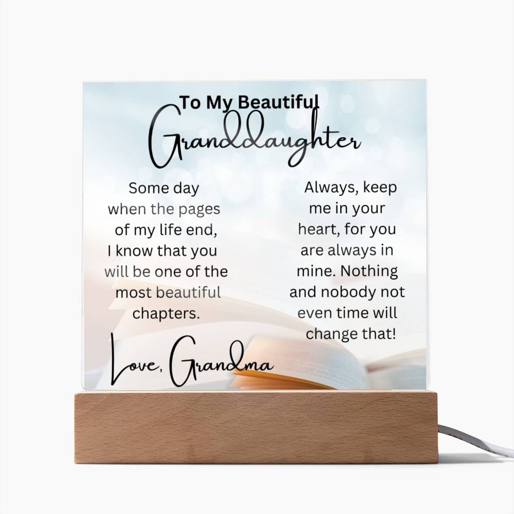 Acrylic Plaque To My Beautiful Granddaughter