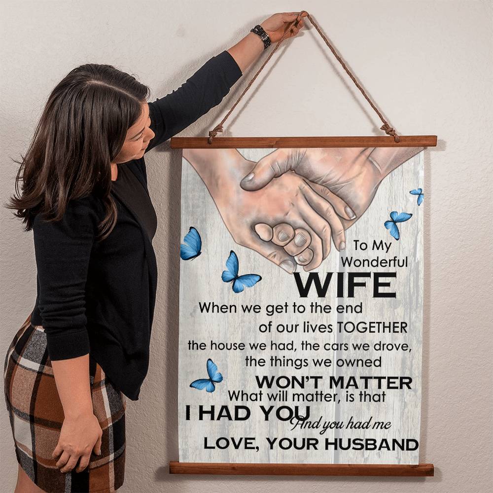 To My Wonderful Wife Wall Tapestry