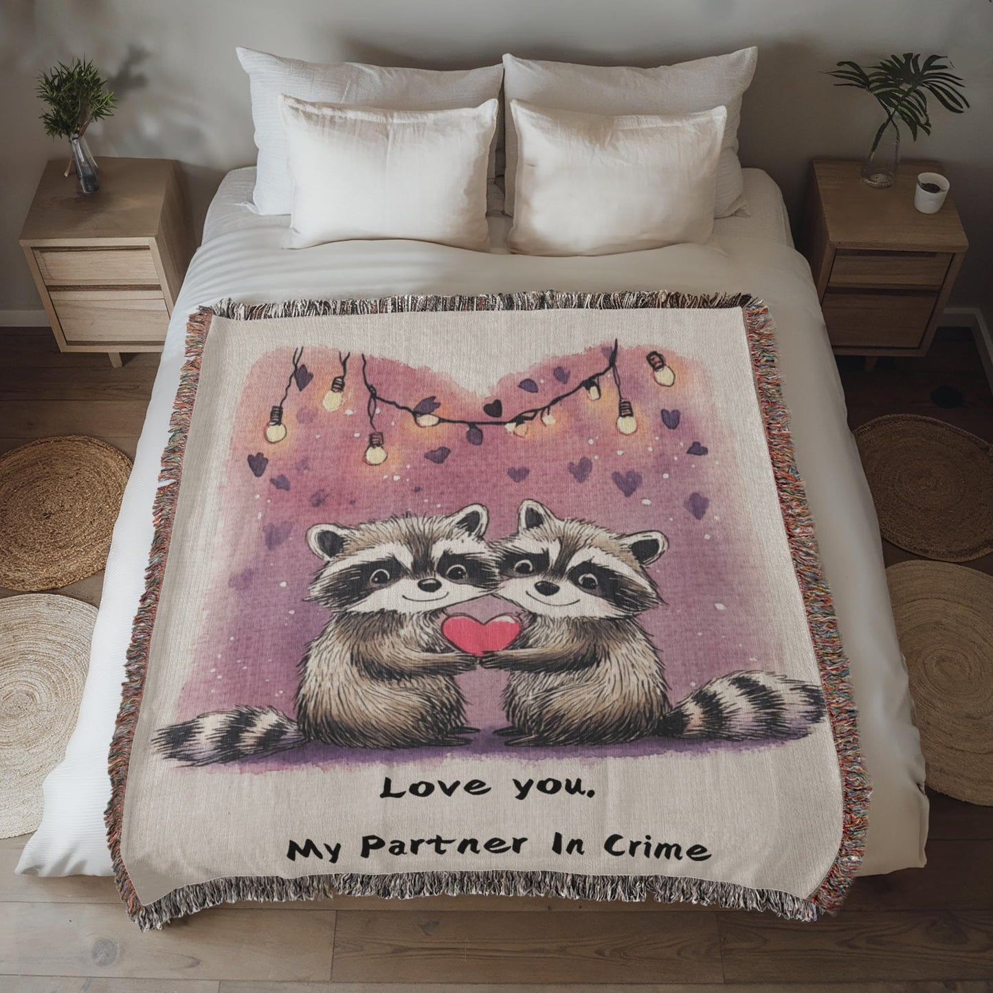 Love Raccoons Blanket
