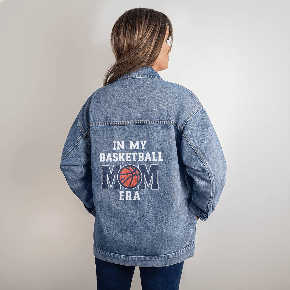 Basketball Mom Jacket, In My Basketball Mom Era Denim Jacket