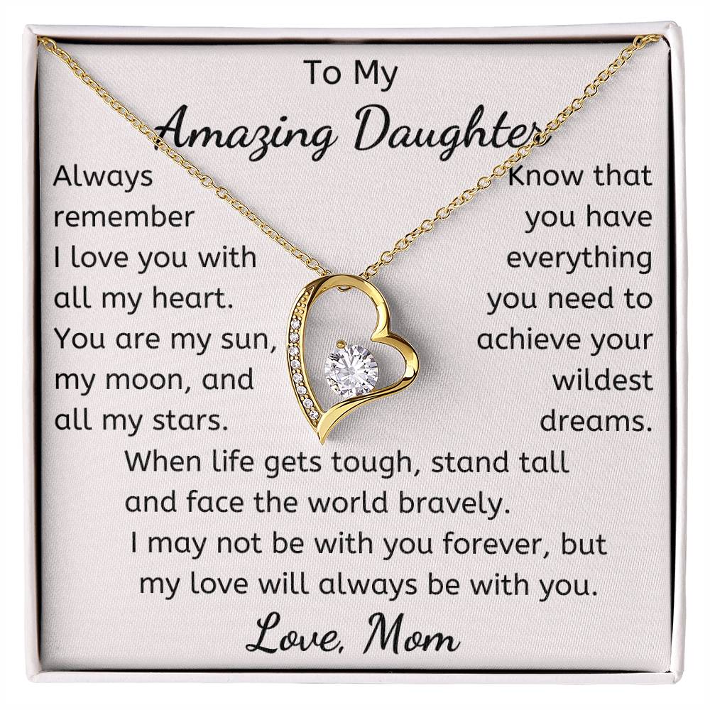 To My Amazing Daughter Necklace