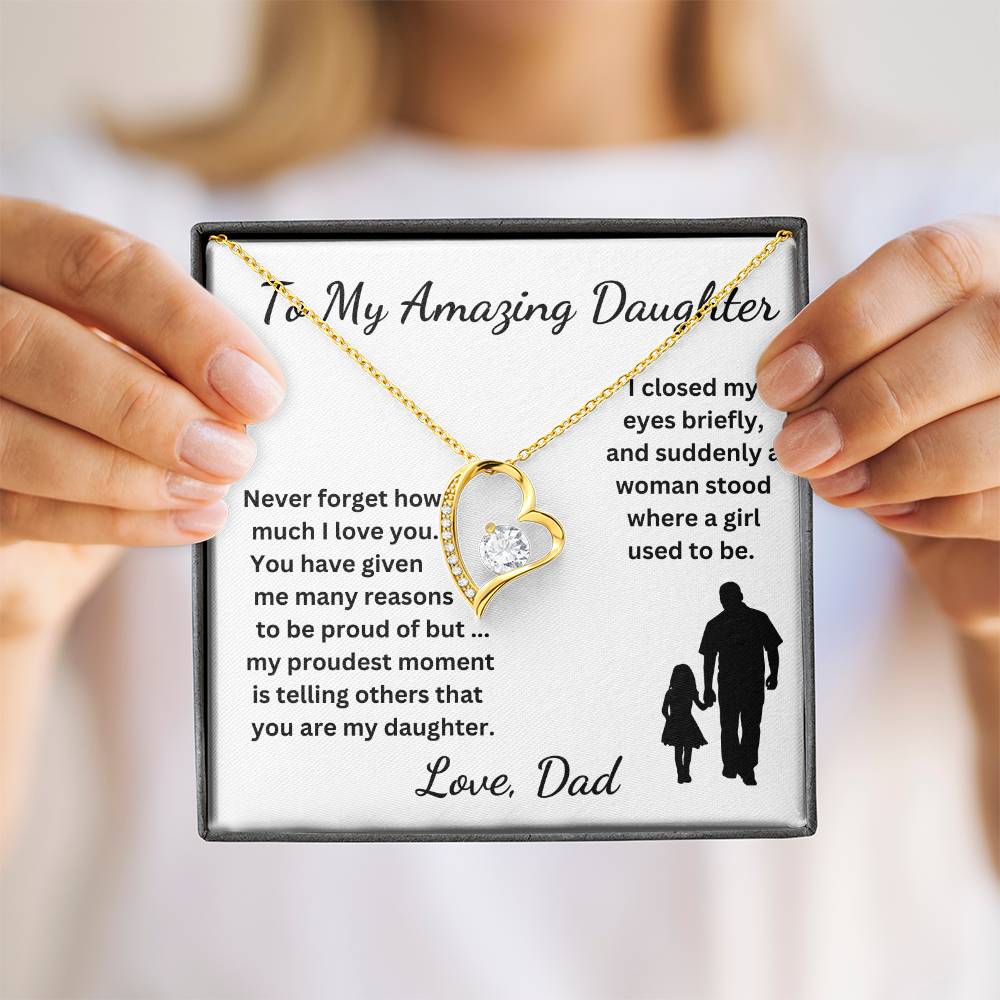 Proud Dad, Daughter Necklace