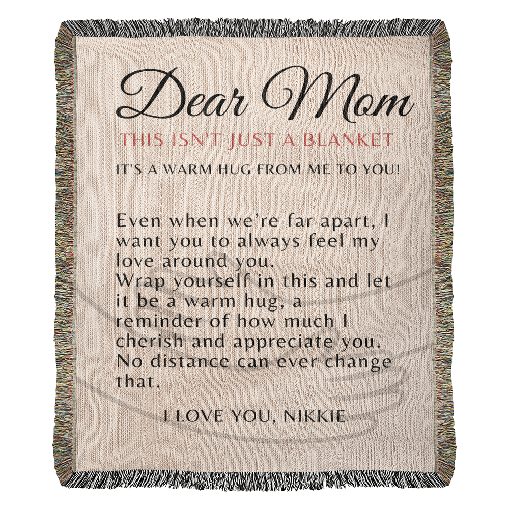 Custom Hug Blanket For Mom
