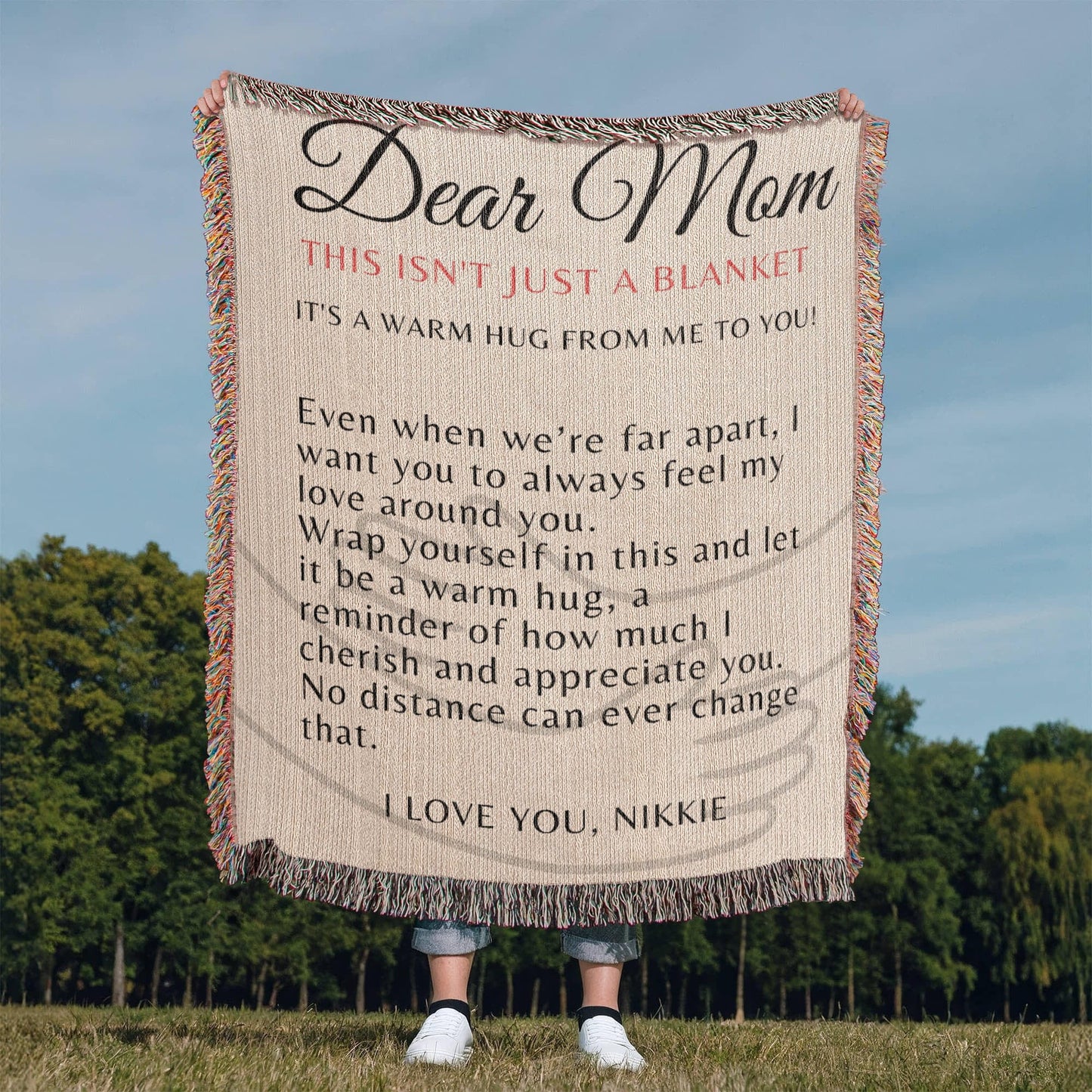 Custom Hug Blanket For Mom