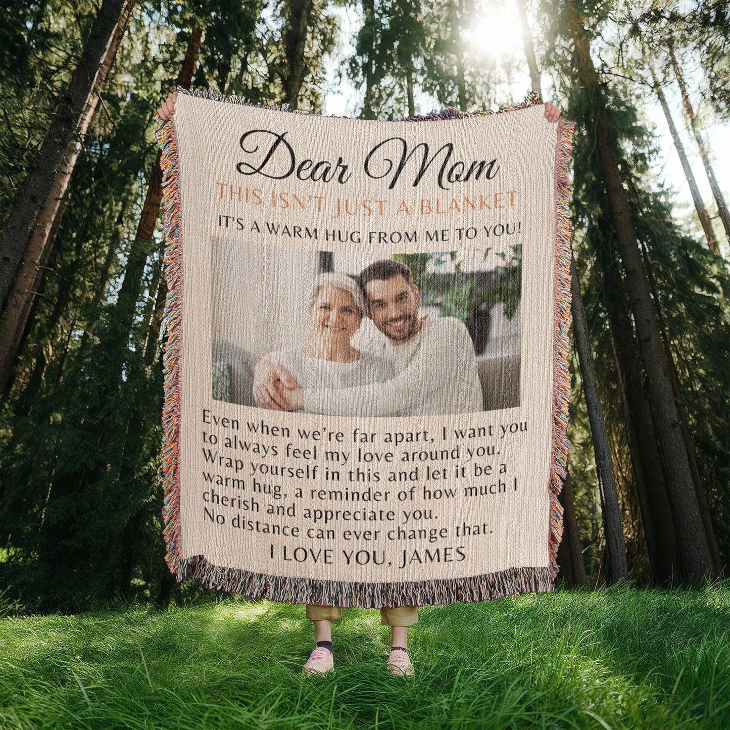 Long Distance Blanket Gift, Mother's Day Blanket Gift