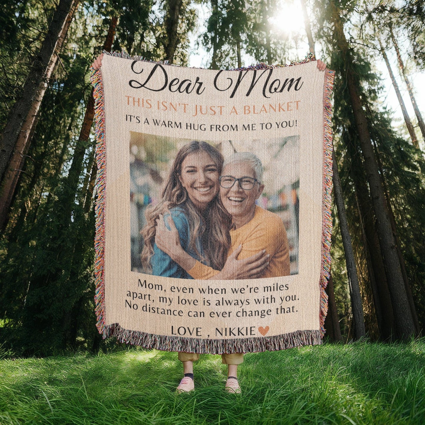 Custom Photo Blanket For Mom, Mothers day Blanket Gift