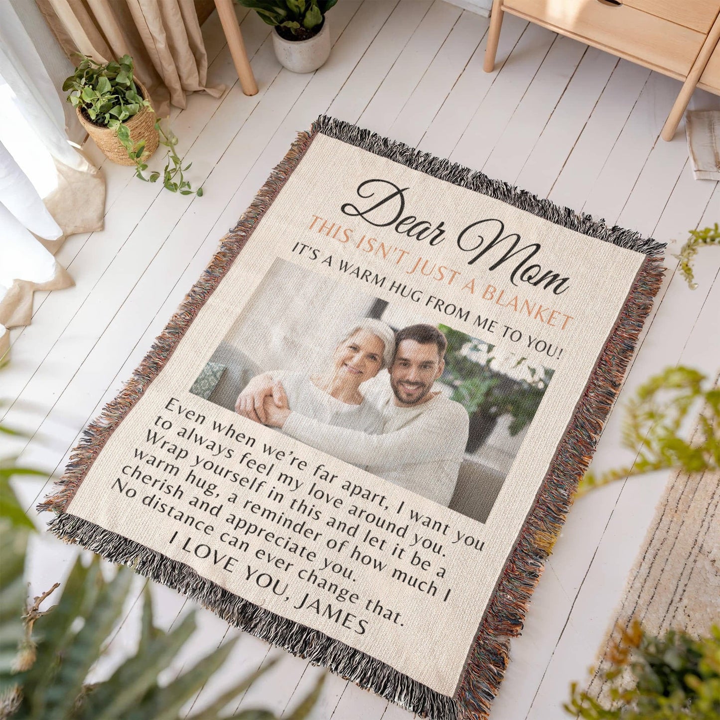 Long Distance Blanket Gift, Mother's Day Blanket Gift