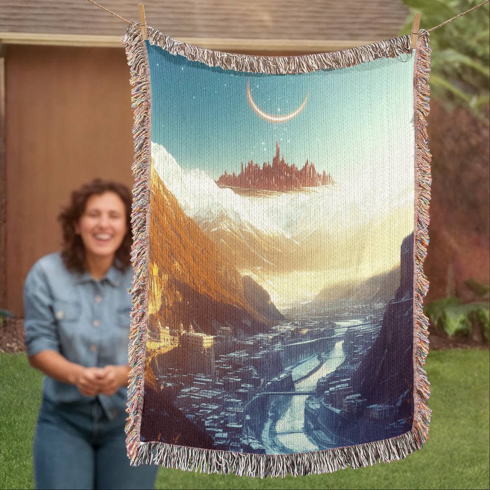 Fantasy Futuristic City Tapestry