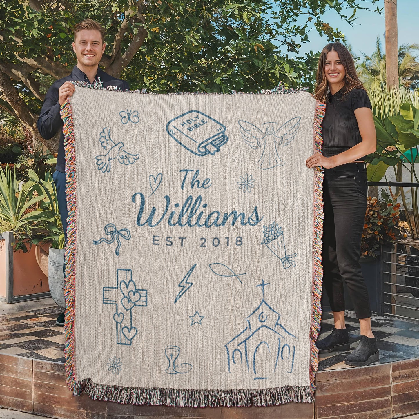 Family name Christian Blue Blanket