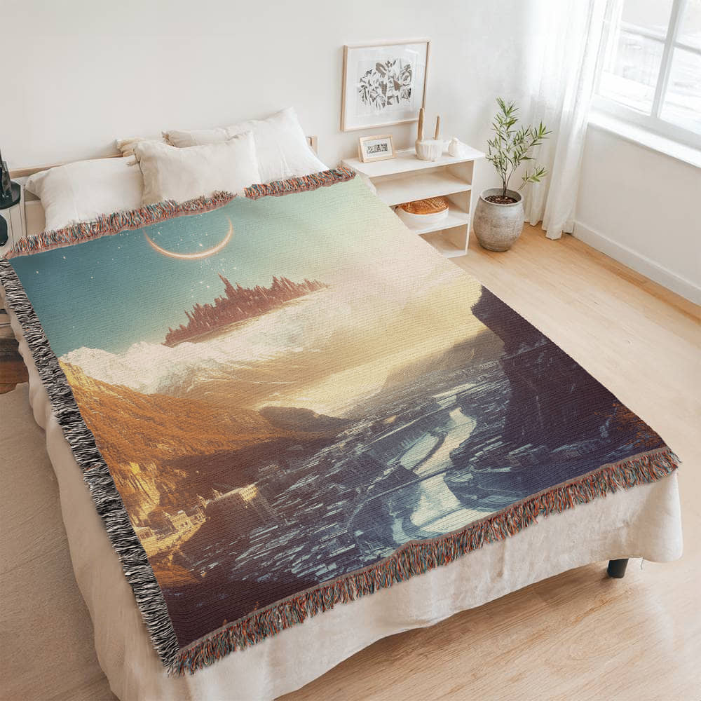 Fantasy Futuristic City Tapestry