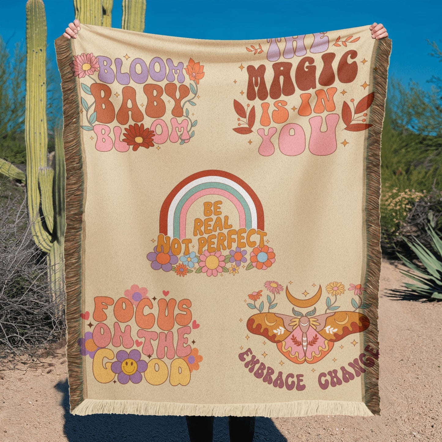 Daily Reminder Blanket, Printed Woven Blanket