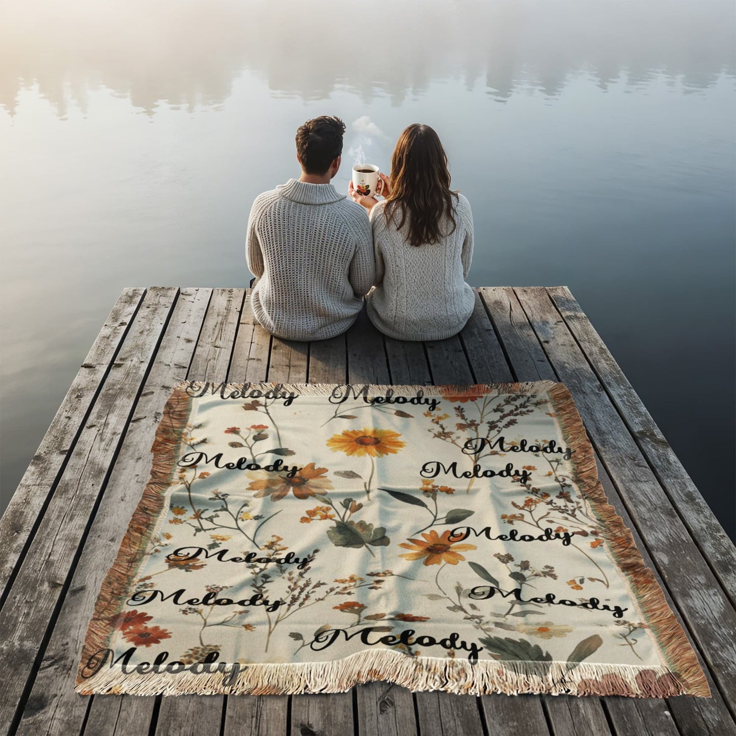 Custom Wild Flower Name Blanket
