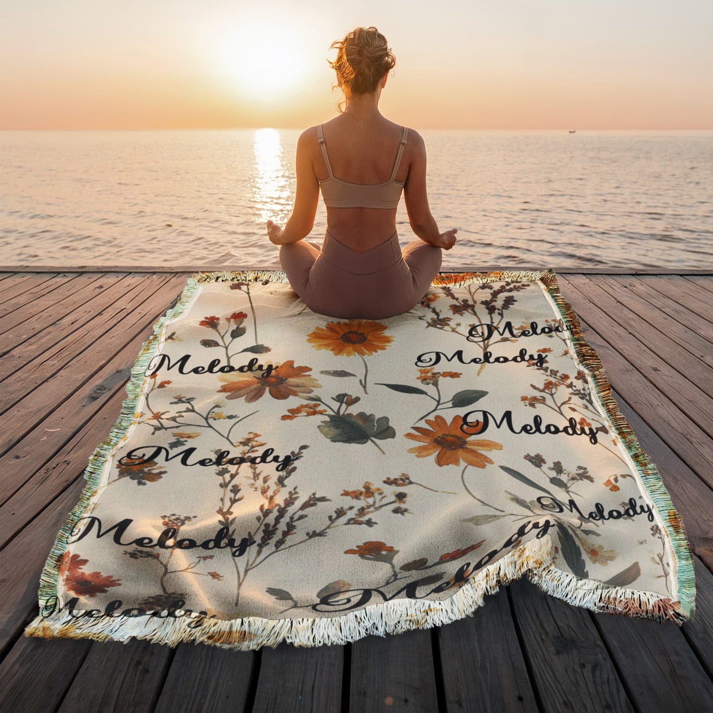Custom Wild Flower Name Blanket