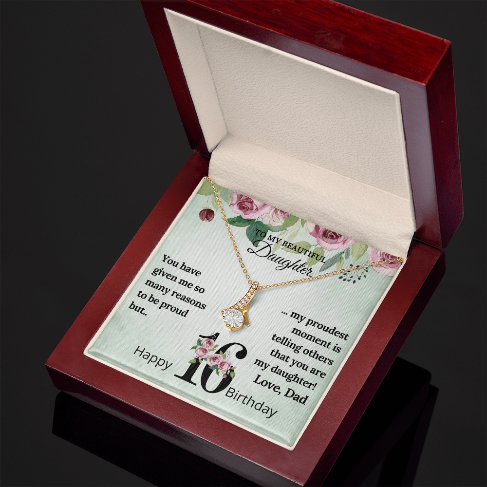 Daughter 16th Birthday Necklace from Dad