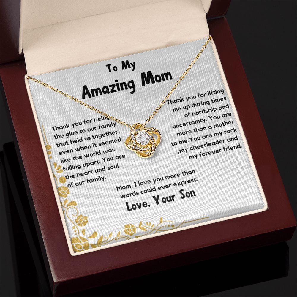 To My Amazing Mom Necklace, From Your Son