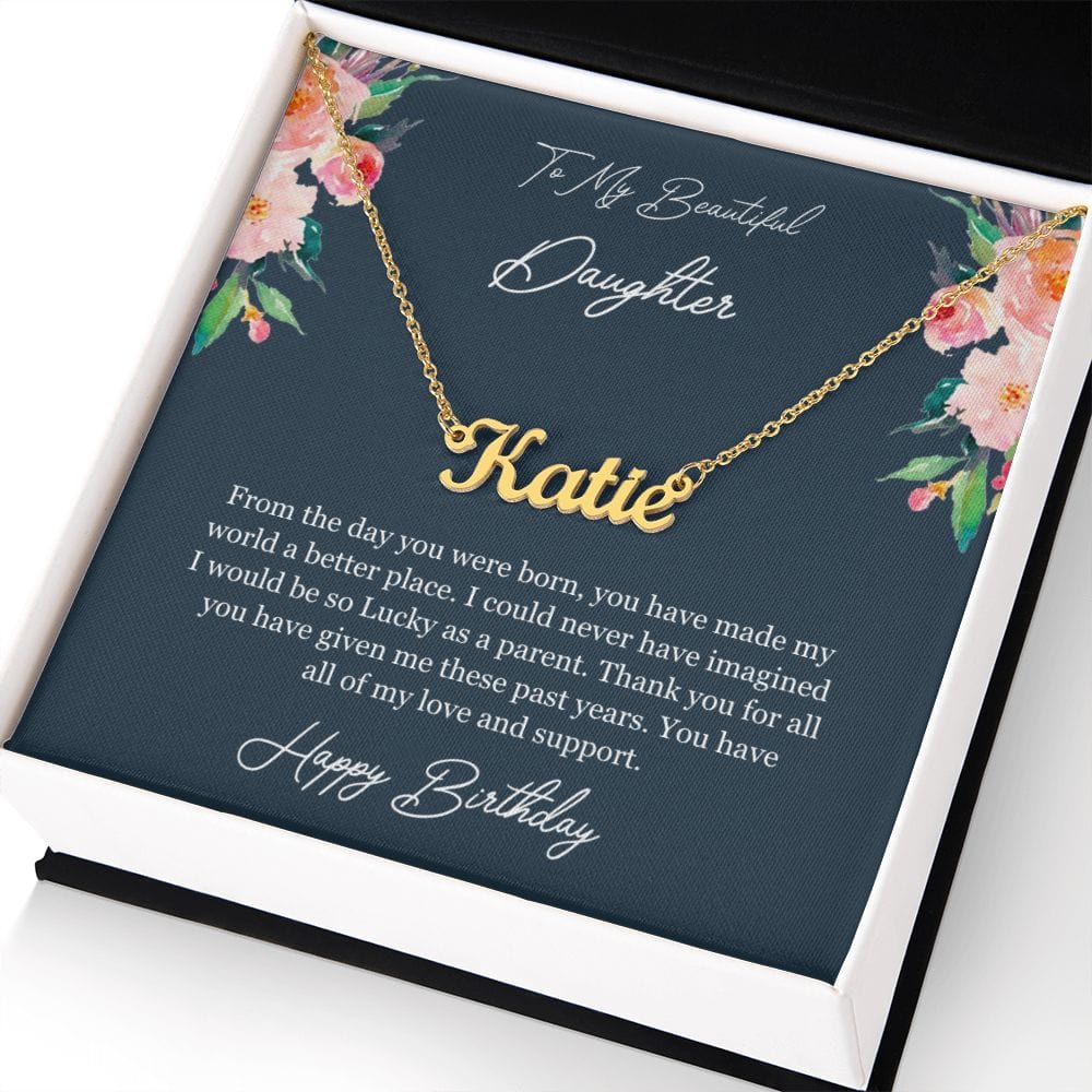 Daughter Birthday Gift Name Necklace