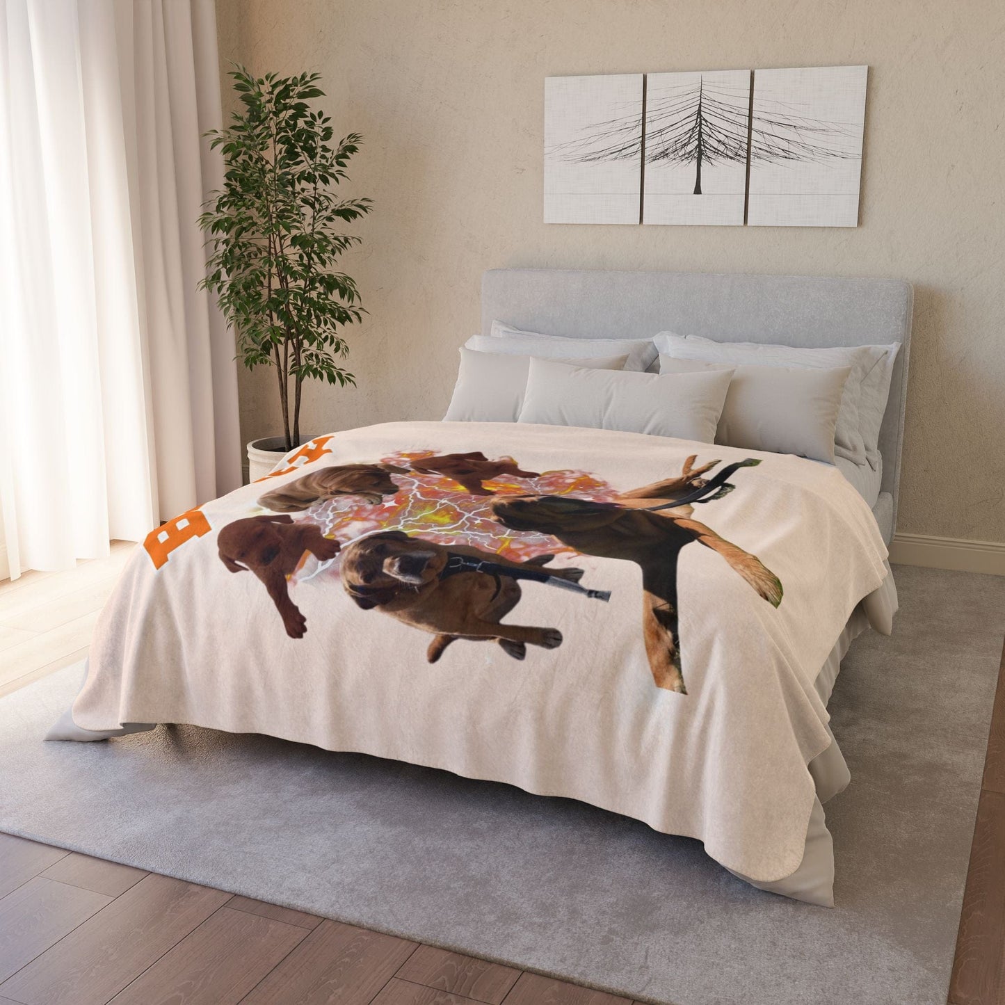 Custom Pet Fleece Sherpa Blanket - Cozy Dog Lover Gift for Barry