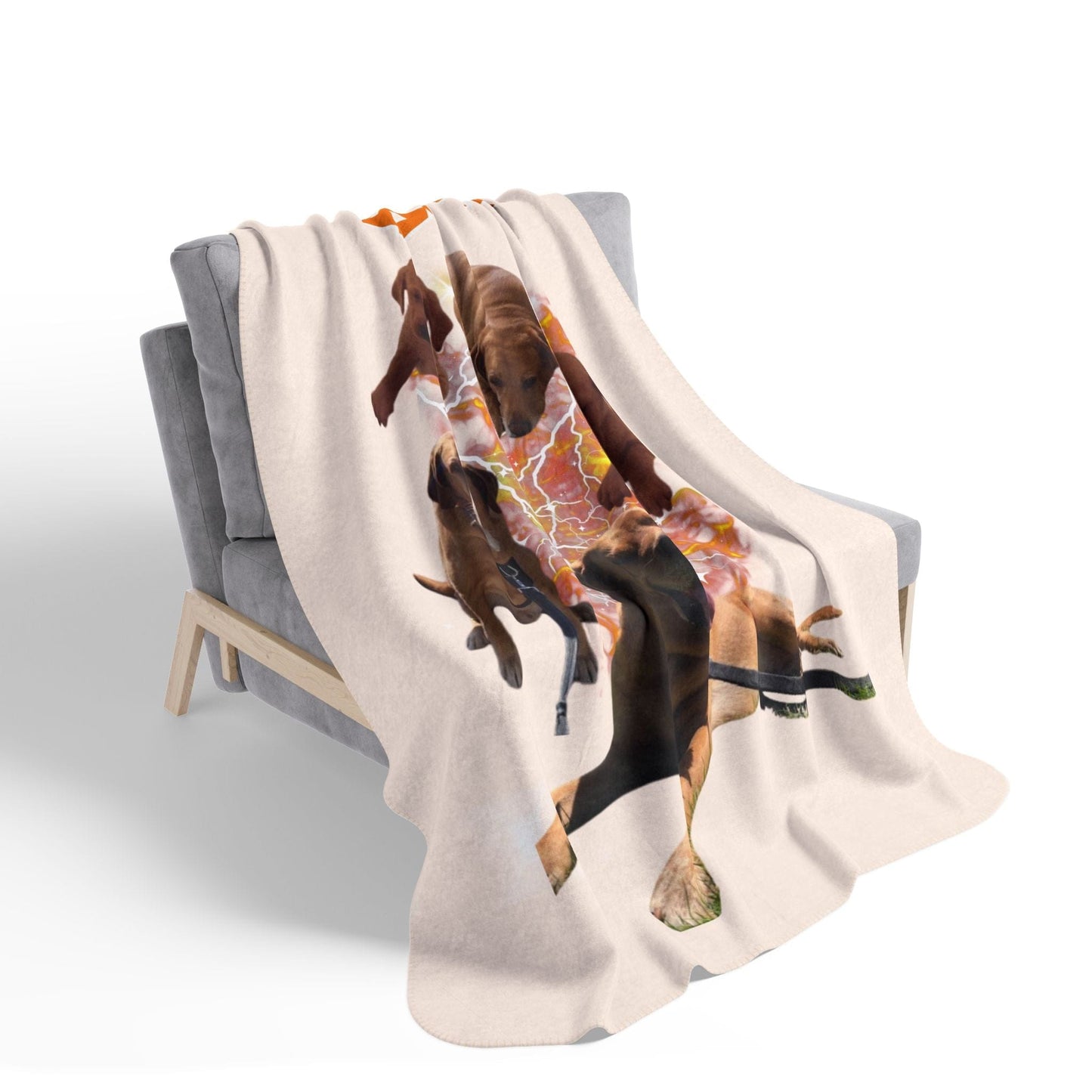 Custom Pet Fleece Sherpa Blanket - Cozy Dog Lover Gift for Barry