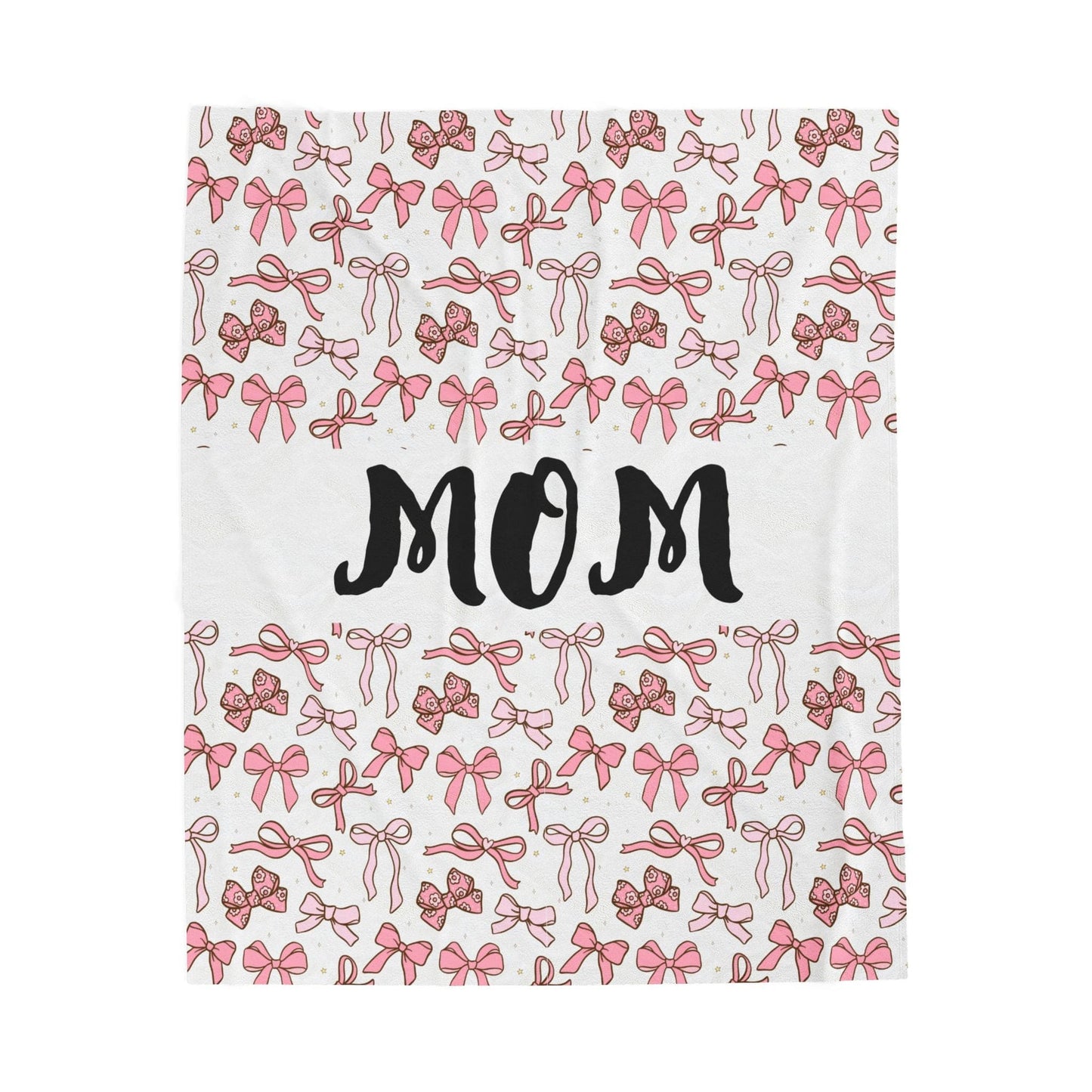 Coquette Bow Mom Blanket, Pink Coquette Blanket