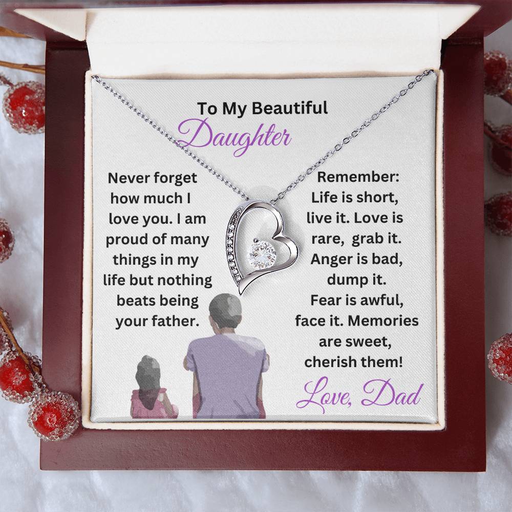 Customizable Daughter Necklace Gift From Dad
