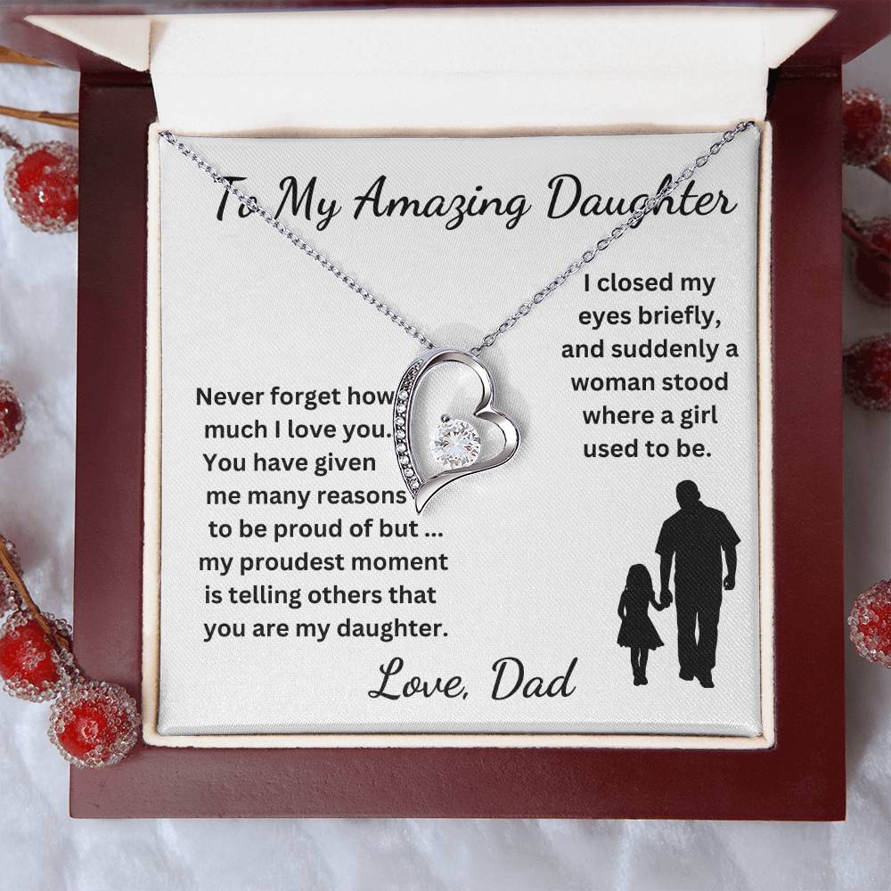 Proud Dad, Daughter Necklace