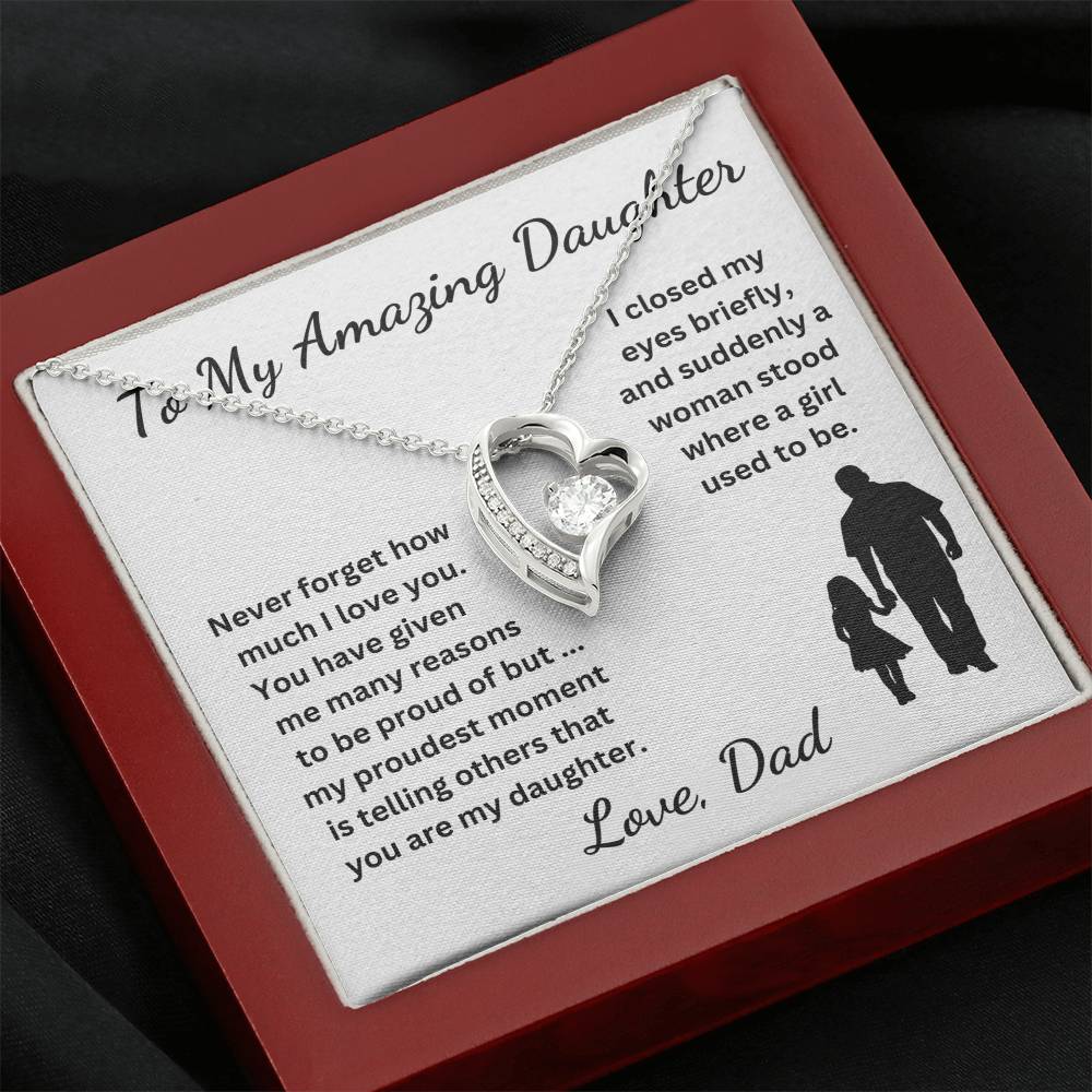 Proud Dad, Daughter Necklace