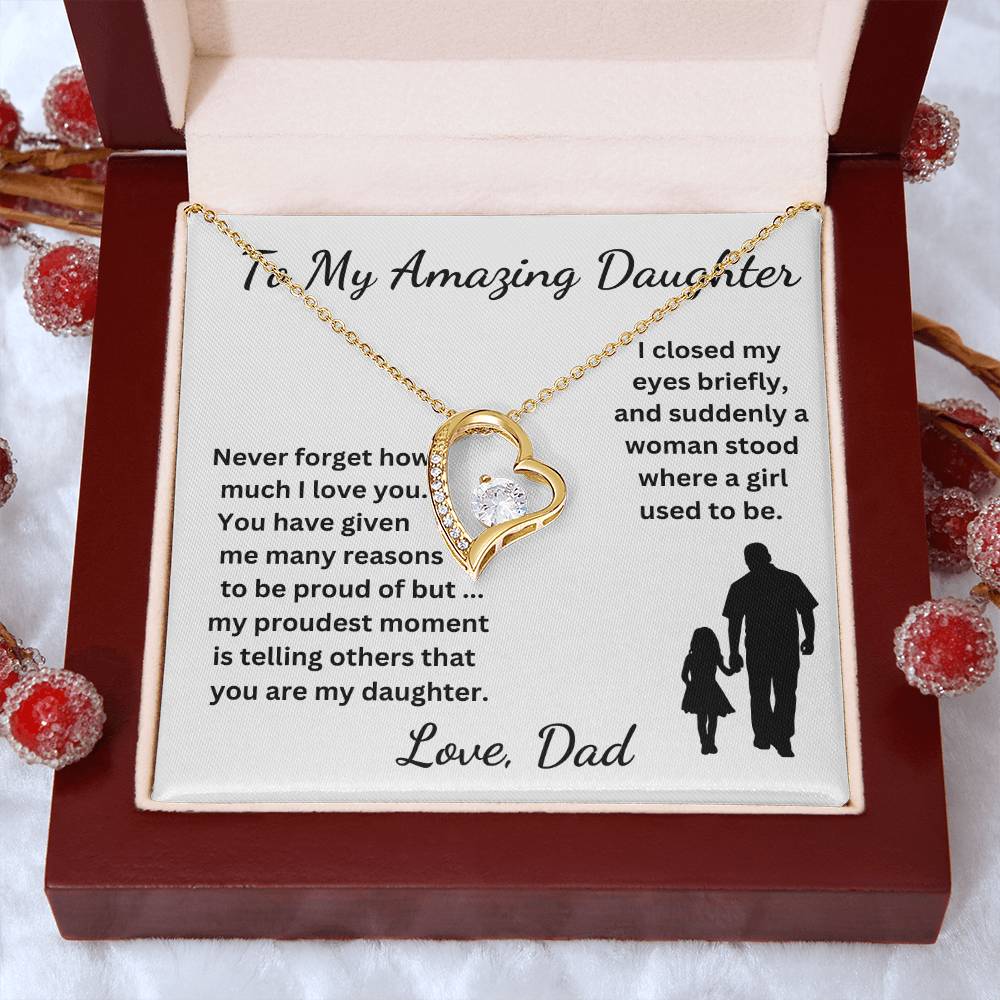 Proud Dad, Daughter Necklace