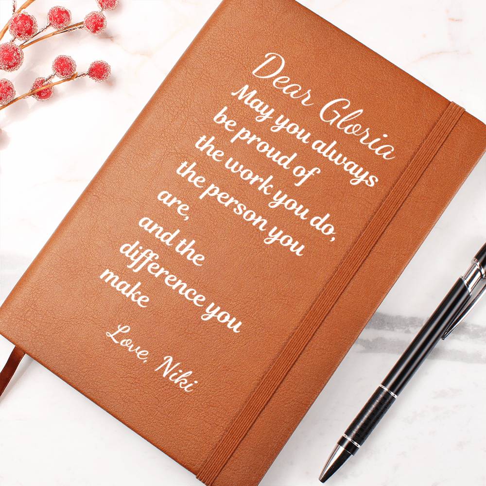Custom Thank You Gift, Journal Gift, Gift for Collogue