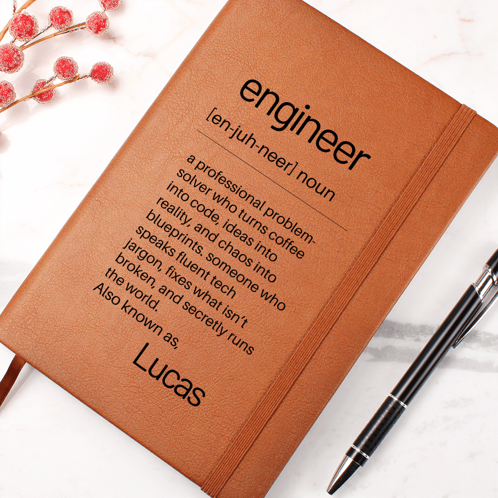 Engineer Definition Journal, Graduation Gift For Engineers