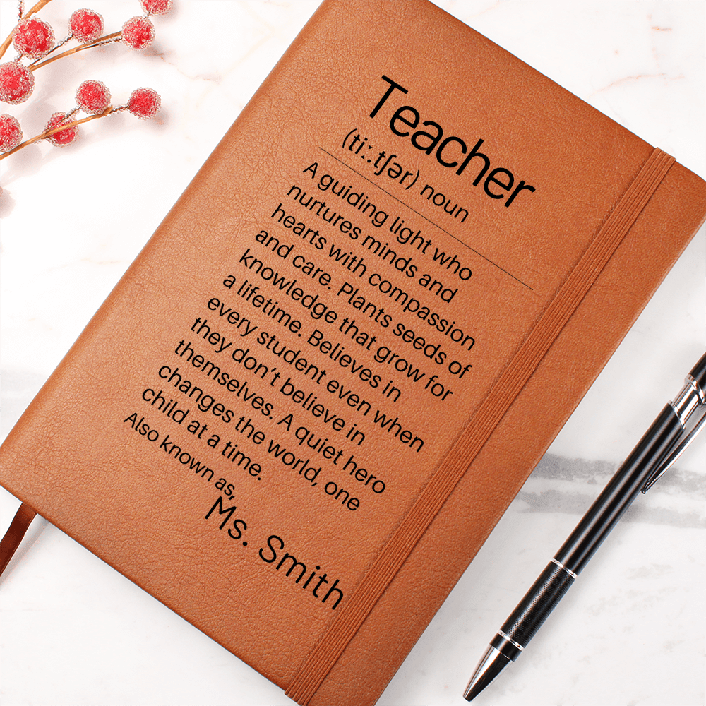Teacher Appreciation Gift, Custom Journal For Teacher