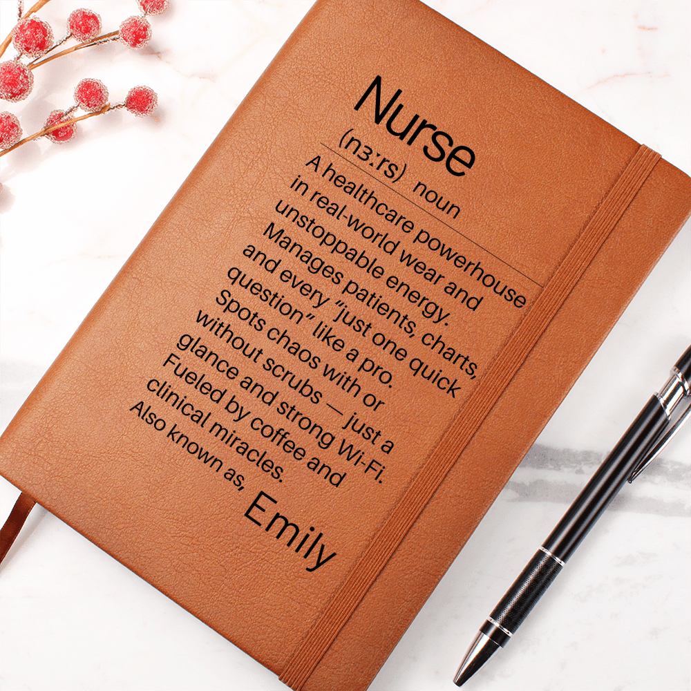 Personalized Nurse Journal, Healthcare  Definition Journal Cover , Funny Clinic RN Notebook , Custom Appreciation Gift for Nurses