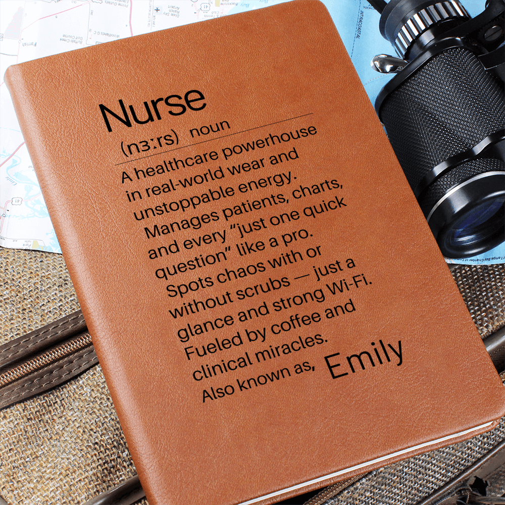 Personalized Nurse Journal, Healthcare  Definition Journal Cover , Funny Clinic RN Notebook , Custom Appreciation Gift for Nurses