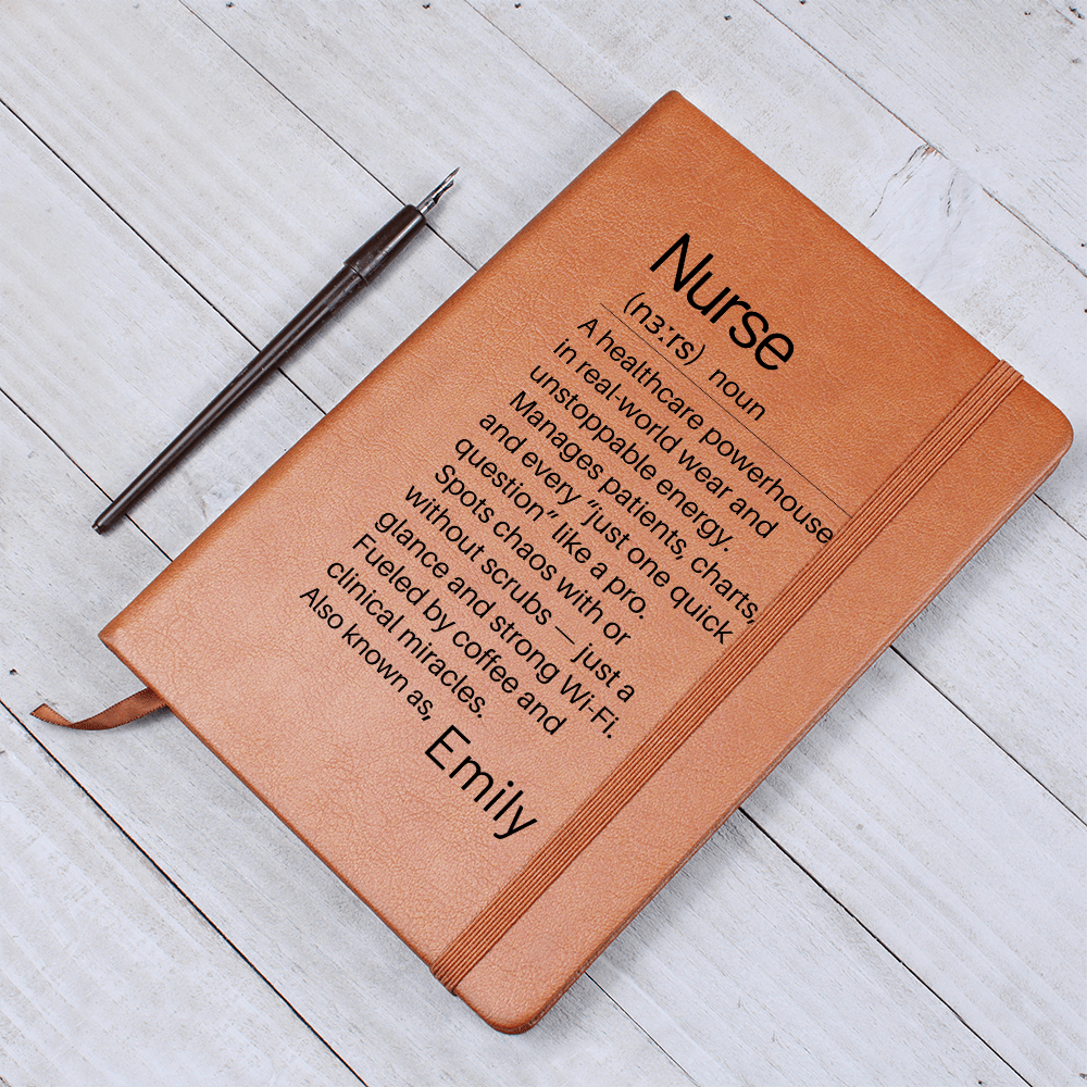 Personalized Nurse Journal, Healthcare  Definition Journal Cover , Funny Clinic RN Notebook , Custom Appreciation Gift for Nurses