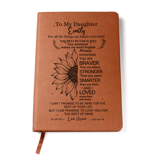 Personalized Daughter Journal, Gift From Mom