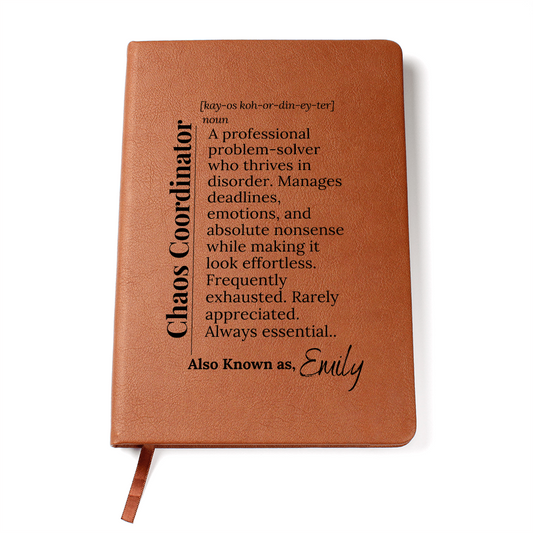 Chaos Coordinator Journal, Funny Gift For Boss Coworker Friend