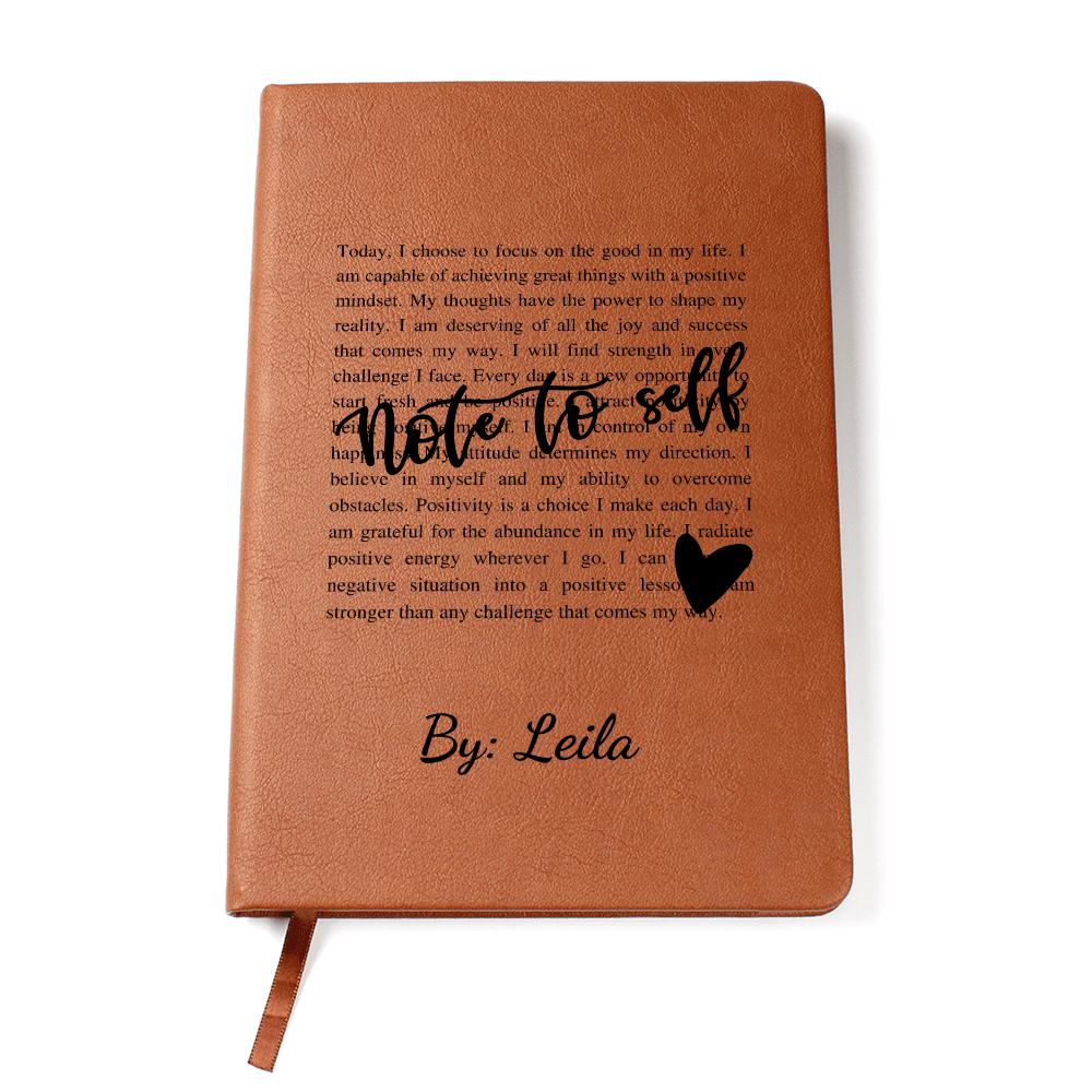 Note To Self Journal, Custom Journal