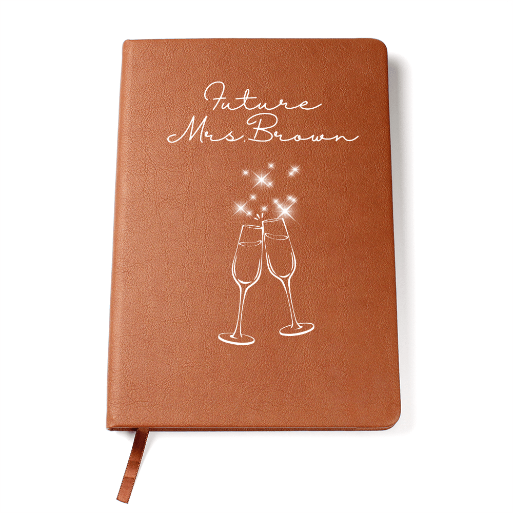Custom Journal Wedding Planner, Engagement Gift For Friends