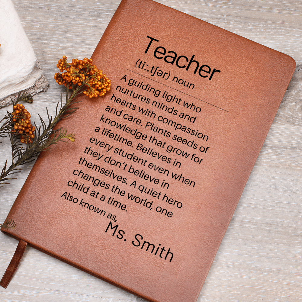 Teacher Appreciation Gift, Custom Journal For Teacher